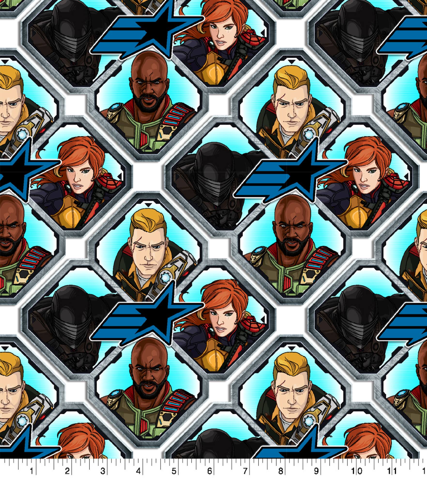 Hasbro Gi Joe Character Badge Cotton Fabric